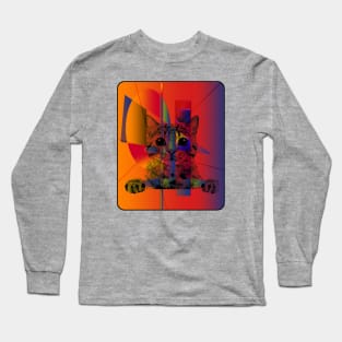 HYPNOSIS CAT Abstract Long Sleeve T-Shirt